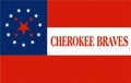 Glossy glass flag of Ã¢â¬ÅCherokee Braves